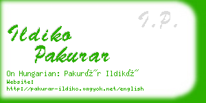 ildiko pakurar business card